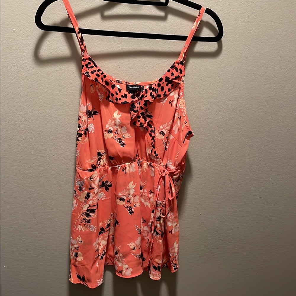 ❌SOLD❌Torrid Floral Ruffle Tank Top - Picture 2 of 5